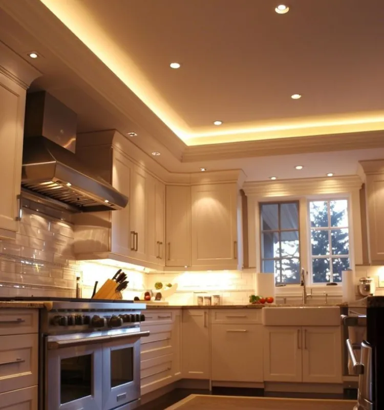 Recessed Lighting Design in Modular Kitchen