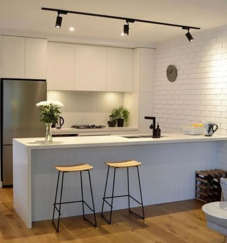 Track Lighting in in Modern Kitchen