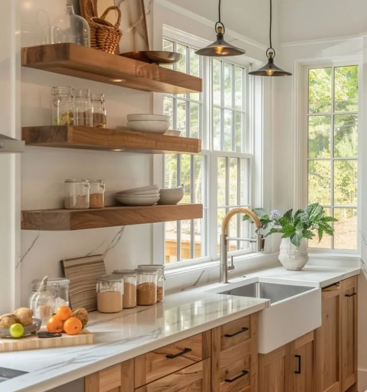 modern kitchen shelves storage solutions